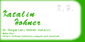 katalin hohner business card